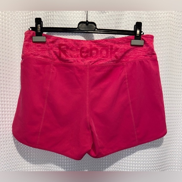 Women’s Reebok heathered pink stretchy‎ lined workout shorts Sz medium - Picture 14 of 15